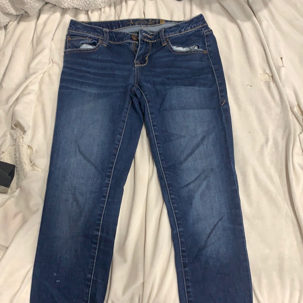 Dark blue jeans